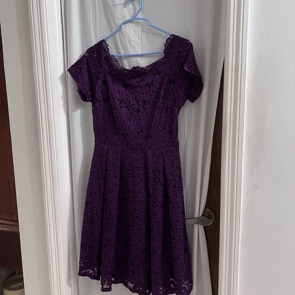 MISS may purple lace dress size m - Picture 1 of 3